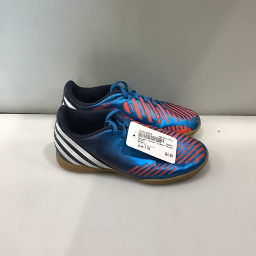 Vist Large View of Product Image Which is Used Adidas Soccer Indoor Shoes Royal Blue Junior 02