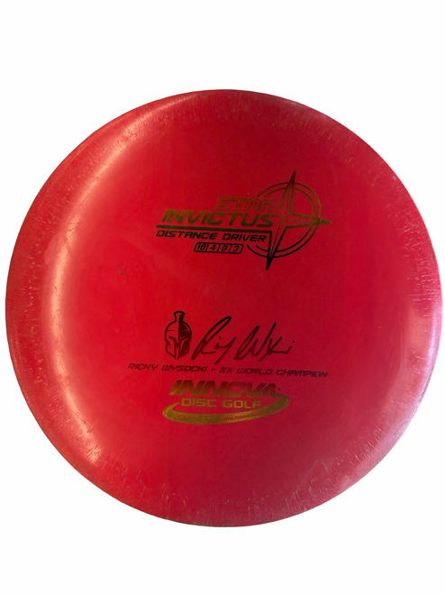 Vist Large View of Product Image Which is Used Innova STAR INVICTUS Disc Golf Driver Red