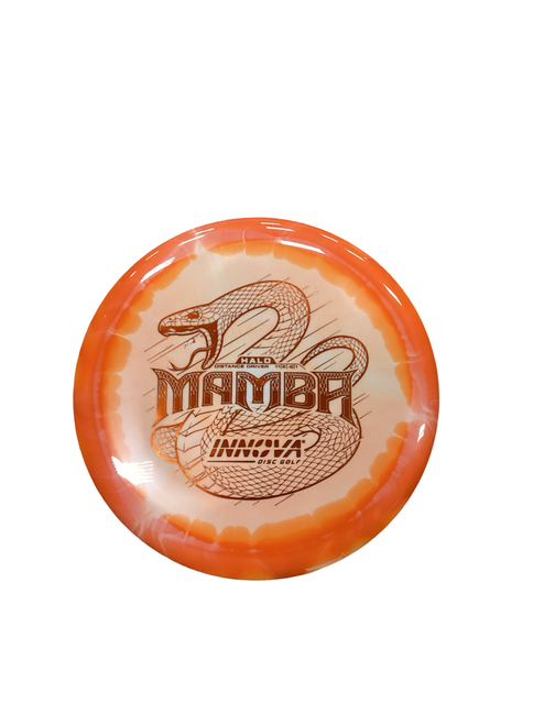 Vist Large View of Product Image Which is Used Innova MAMBA Disc Golf Driver Orange
