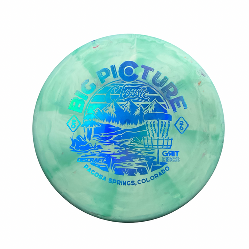Vist Large View of Product Image Which is Used Discraft BIG PICTURE Disc Golf Putter Royal Blue