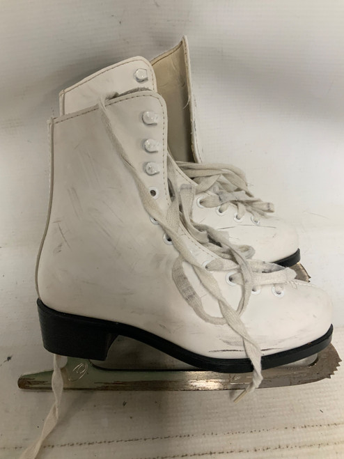 Vist Large View of Product Image Which is Used CCM CHAMPION DELUXE Girls Figure Skate White Youth 13.0