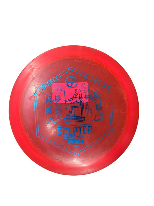 Vist Large View of Product Image Which is Used Infinite Discs SCEPTER Disc Golf Driver Red