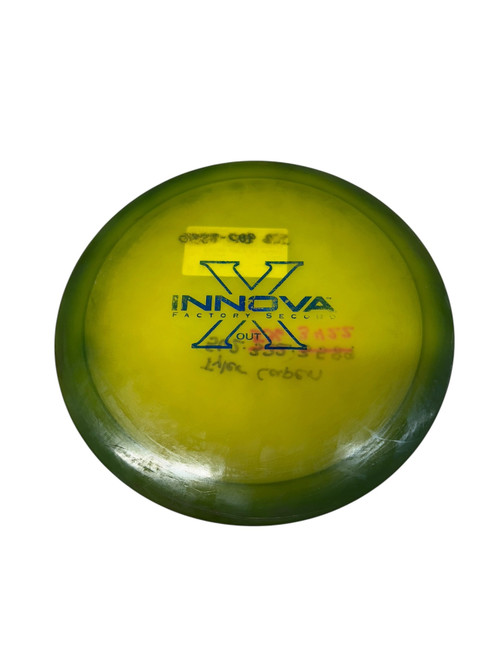 Vist Large View of Product Image Which is Used Innova F2 X OUT Disc Golf Driver Green