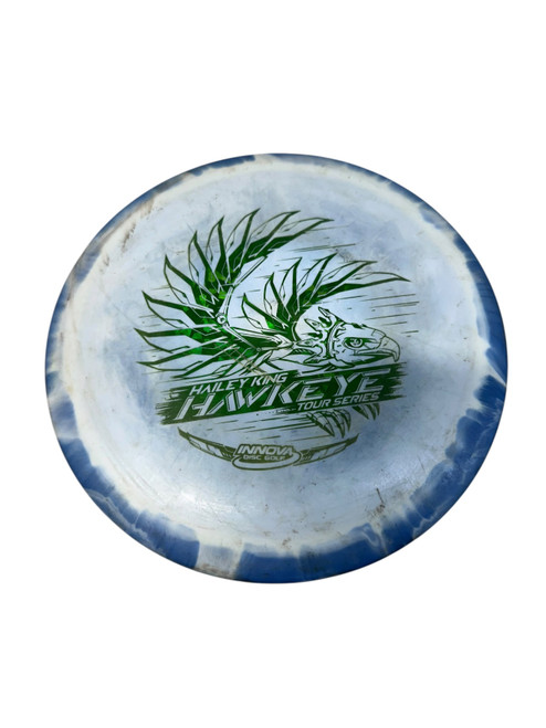 Vist Large View of Product Image Which is Used Innova HAWKEYE HAILEY KING Disc Golf Driver White 173g