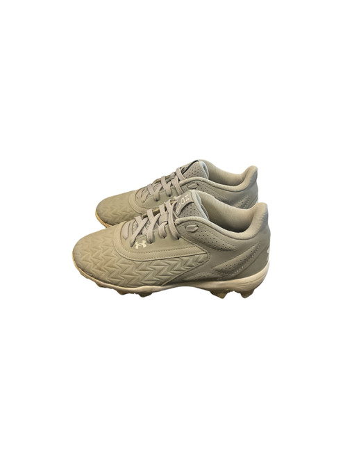 Vist Large View of Product Image Which is Used Under Armour GREY PLASTIC BB/SB Cleats Grey Junior 02