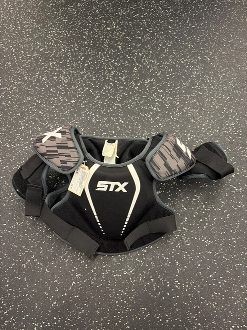 Vist Large View of Product Image Which is Used STX STALLIOM 75 Lacrosse Shoulder Pads Black MD