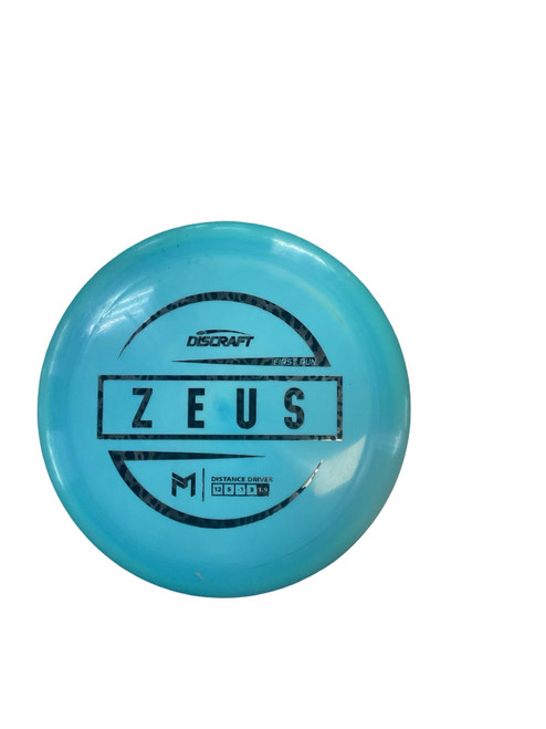 Vist Large View of Product Image Which is Used Discraft FIRST RUN ZEUS Disc Golf Driver Sky Blue