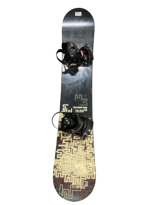 Vist Large View of Product Image Which is Used MILLENNIUM THREE TALON Mens Board/Bindings Black 158 cm
