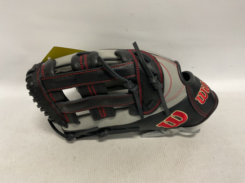 Vist Large View of Product Image Which is Used Wilson A1000 BB/SB Glove LH Throw Black And Grey 12 1/2"