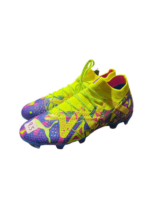 Vist Large View of Product Image Which is Used Puma Soccer Cleats Optic Yellow Senior 9.5