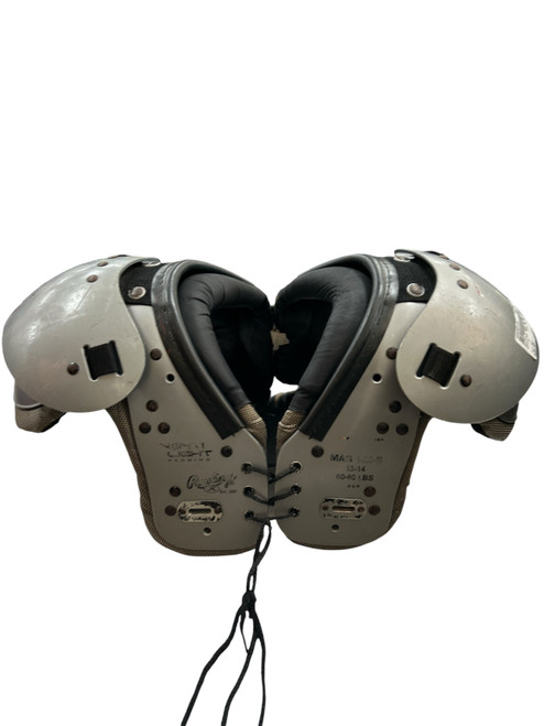 Vist Large View of Product Image Which is Used Rawlings MAG FB SP SMALL FB Shoulder Pads Grey SM