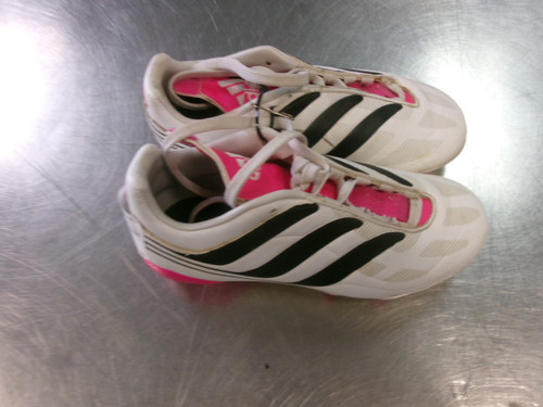Vist Large View of Product Image Which is Used Adidas Soccer Cleats White Youth 12.5