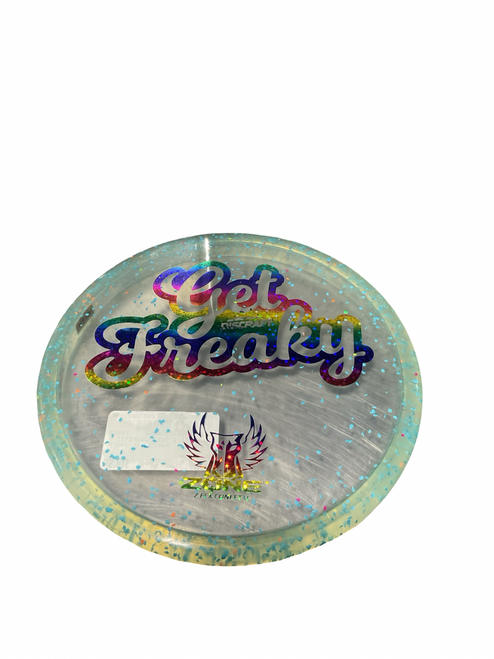 Vist Large View of Product Image Which is Used Discraft Z FLEX CONFETTI Disc Golf Putter Clear