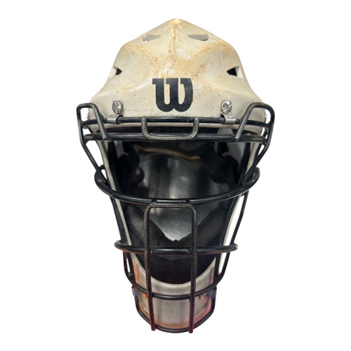 Vist Large View of Product Image Which is Used Wilson CATCHERS MASK Catchers Helmet w/Mask White One Size