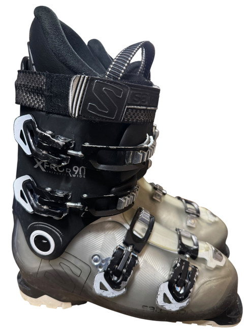 Vist Large View of Product Image Which is Used Salomon X PRO R90 WIDE Mens DH Ski Boot Black 265 MP - M08.5 - W09.5