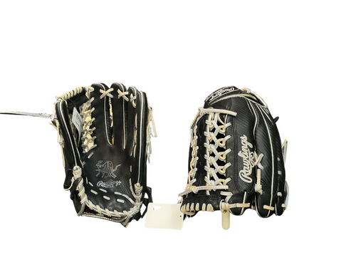 Vist Large View of Product Image Which is Used Rawlings HEART OF THE HIDE BB/SB Glove RH Throw Black 13"