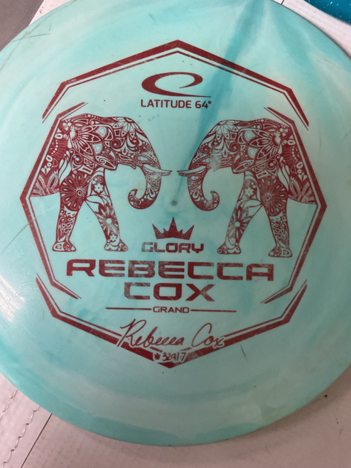 Vist Large View of Product Image Which is Used Latitude 64 REBECCA COX GRAND GLORY Disc Golf Driver Turquoise