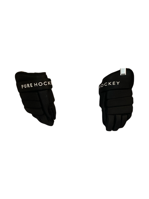 Vist Large View of Product Image Which is Used Pure Hockey GLOVES Youth Gloves Black 9"