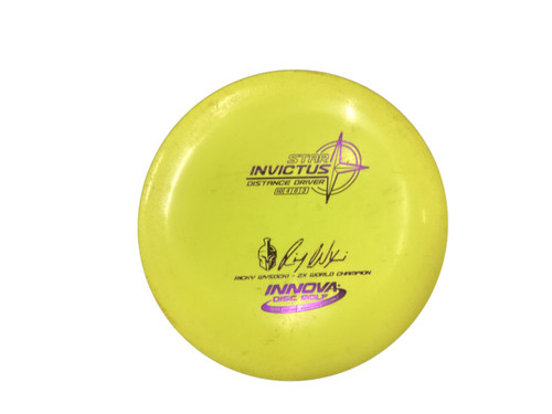 Vist Large View of Product Image Which is Used Innova STAR INVICTUS Disc Golf Driver Yellow