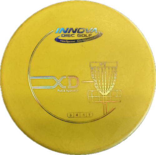Vist Large View of Product Image Which is Used Innova XD Disc Golf Putter Yellow