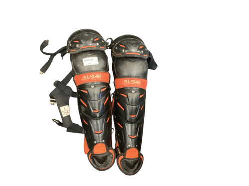 Vist Large View of Product Image Which is Used All-Star CATCHERS LEG GUARDS Catchers Leg Guards Orange Intermed