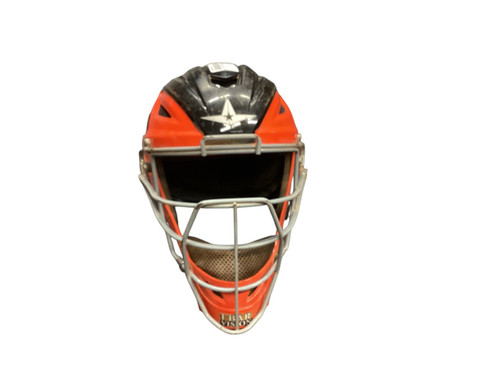 Vist Large View of Product Image Which is Used All-Star HLMET Catchers Mask Orange