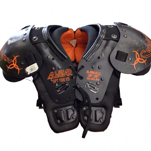 Vist Large View of Product Image Which is Used All-Star CATALYST FB Shoulder Pads Black XS