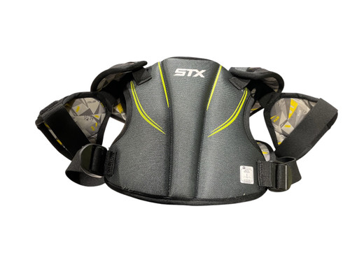 Vist Large View of Product Image Which is Used STX STALLION 200+ Lacrosse Shoulder Pads Black SM