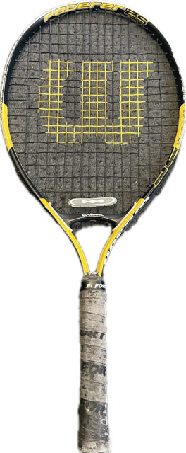 Vist Large View of Product Image Which is Used Wilson FEDERER 25 Junior Tennis Racquet Yellow 25"