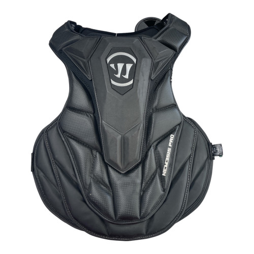 Vist Large View of Product Image Which is Used Warrior NEMESIS PRO Lacrosse Shoulder Pads Black MD