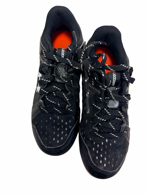 Vist Large View of Product Image Which is Used Under Armour LEADOFF Low 3025600-001 Baseball Cleats Black Youth 13.0