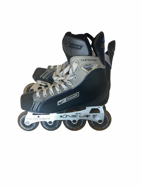 Vist Large View of Product Image Which is Bauer SUPREME Senior Aggressive Skates Black Senior 8.5