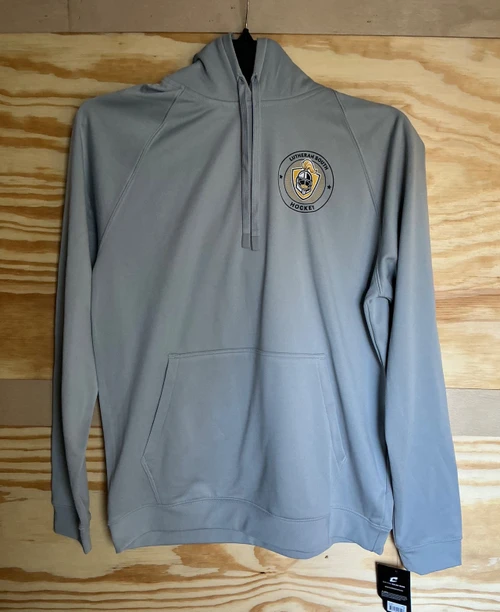 Vist Large View of Product Image Which is New LUSO CIRCLE GREY HOODIE LC