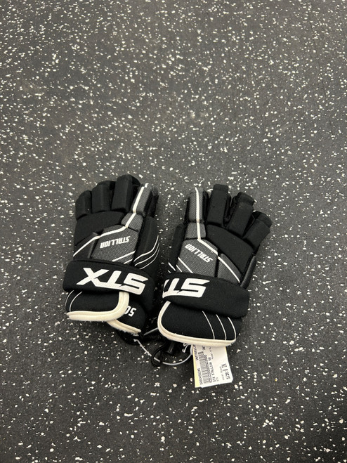Vist Large View of Product Image Which is Used STX STALLION 50 Lacrosse Gloves Junior Black 8"