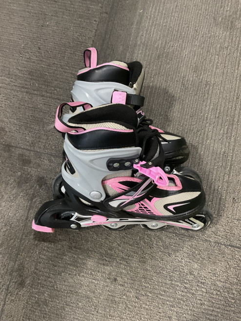 Vist Large View of Product Image Which is Used GONEX INLINE SKATES Junior Rec Fitness Skates Pink Adjustable