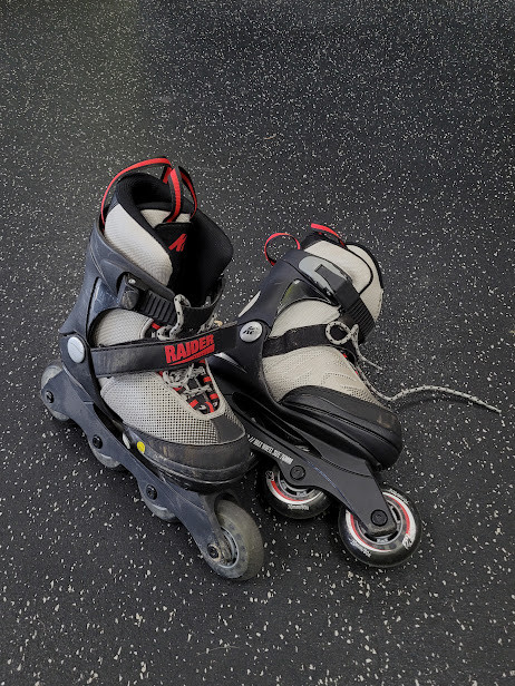Vist Large View of Product Image Which is Used K2 RAIDER ABEC3 Junior Rec Fitness Skates Black Adjustable