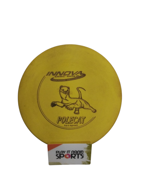 Vist Large View of Product Image Which is Used Innova POLECAT Disc Golf Putter Yellow