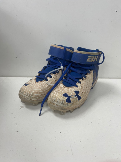 Vist Large View of Product Image Which is Used Under Armour BH HIGH BB/SB Cleats Royal Blue Junior 01.5