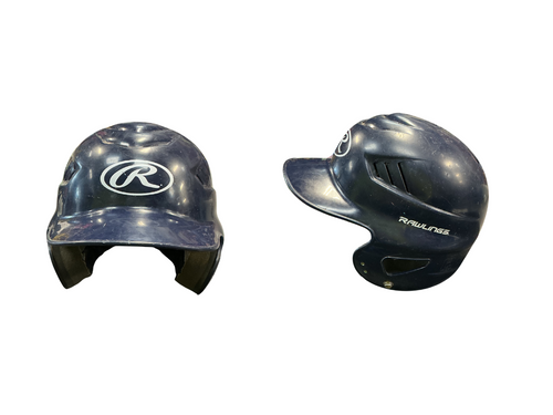 Vist Large View of Product Image Which is Used Rawlings RCFH Batting Helmet No Mask Navy Blue SM