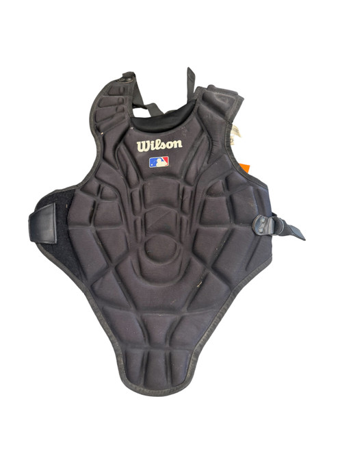 Vist Large View of Product Image Which is Used Wilson ZHS Catchers Chest Protector Black Junior