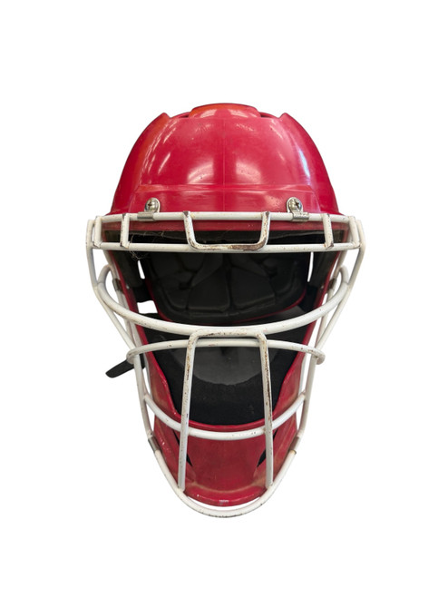 Vist Large View of Product Image Which is Used Easton M7 Catchers Helmet w/Mask Red MD
