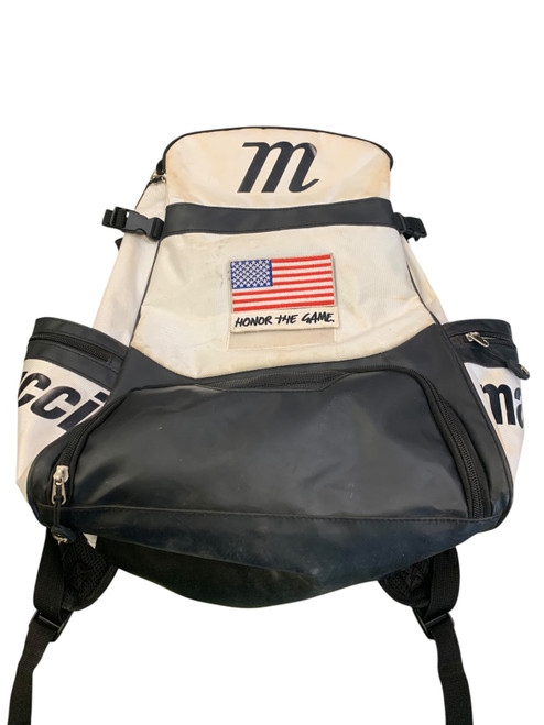 Vist Large View of Product Image Which is Used Marucci BB/SB Player Backpack White