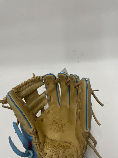Vist Large View of Product Image Which is Used Rawlings PRO934-2CSS BB/SB Glove RH Throw Tan 11 1/2"