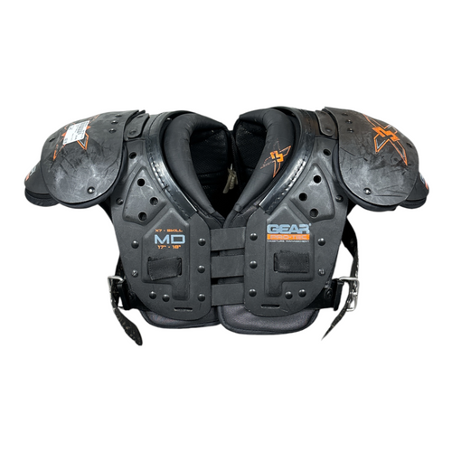 Vist Large View of Product Image Which is Used Protec X7-SKILL Football Shoulder Pads Black Medium