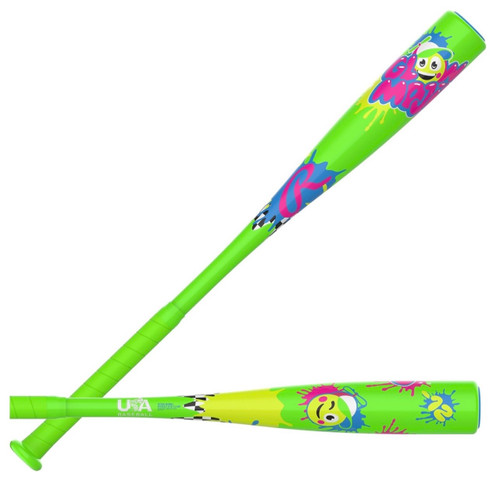 Vist Large View of Product Image Which is New Rawlings Glow Mojis T-Ball Baseball Bat USA -12 Drop 26 Inch 26/14 1 Pc. Aluminum