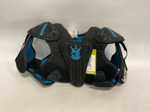 Vist Large View of Product Image Which is Used Brine CHEST PROTECTOR Lacrosse Shoulder Pads Black MD