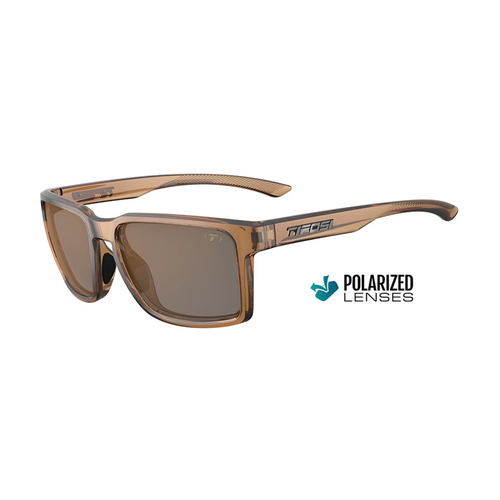Vist Large View of Product Image Which is New Tifosi Sylo Biking Glasses- Honey Frame/Brown Polarized Lens