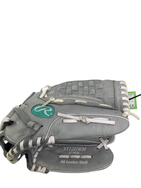 Vist Large View of Product Image Which is Used Rawlings STORM 12IN BB/SB Glove RH Throw Grey 12"