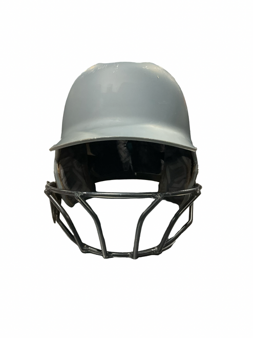 Vist Large View of Product Image Which is Used Evoshield GRAY HELMET W/ MASK Batting Helmet w/Mask Grey XS