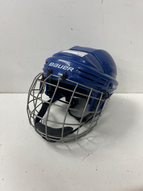 Vist Large View of Product Image Which is Used Bauer 2100JR Helmet Cage Combo Royal Blue XS